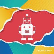 baby toy robot icon