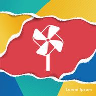 baby toy windmill icon