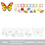 Search the word BUTTERFLY Find hidden