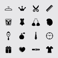 Fashion and accessories icon set N15