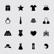 Fashion and accessories icon set N16