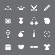 Fashion and accessories icon set N19