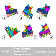 Find two equal identical roller skates