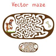 Vector Maze Labyrinth with Dog N6