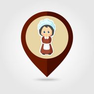 American Pilgrim children mapping pin icon N2