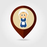 American Pilgrim children mapping pin icon N4