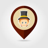 American Pilgrim children mapping pin icon N6