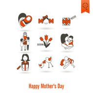 Happy Mothers Day Icons N150