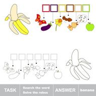 Solve the rebus Find hidden word BANANA