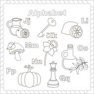 Cute alphabet in vector objects