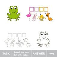 Solve the rebus Find hidden word frog