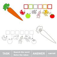 Solve the rebus Find hidden word CARROT