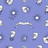 The seamless pattern with weather symbols