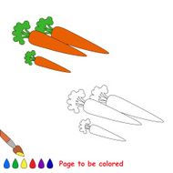 Cartoon carrot to be colored