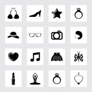 Fashion and accessories icon set N24