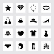 Fashion and accessories icon set N25