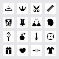 Fashion and accessories icon set N26