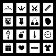 Fashion and accessories icon set N27