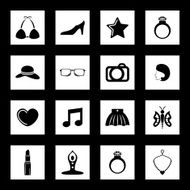 Fashion and accessories icon set N29