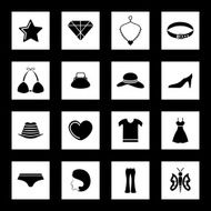 Fashion and accessories icon set N30