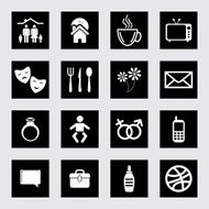 Family vector icons set N12