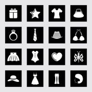 Fashion and accessories icon set N32