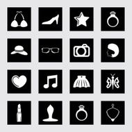 Fashion and accessories icon set N33