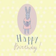 Adorable animals with presents Birthday party card