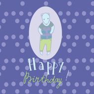 Adorable animals with presents Birthday party card N4