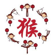 Funny monkey vector icons for design N2