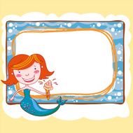 Mermaid And Ice-Cream Frame