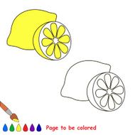 Cartoon lemon to be colored