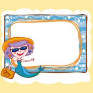Mermaid And Suitcase Frame