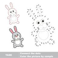 Game for numbers One cartoon rabbit