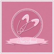 Greeting card for baby girl arrival