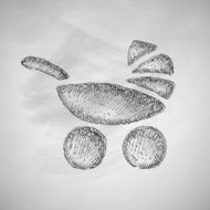 baby buggy icon