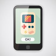 Handheld game flat icon with long shadow eps 10 N2