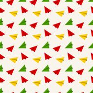 Seamless pattern with paper plane