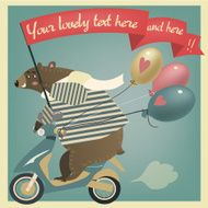 bear on scooter
