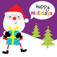 Holiday card with Santa design