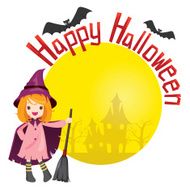 Girl in Halloween Witch Costume