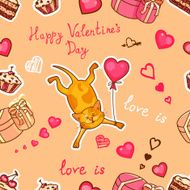 happy valentines cat