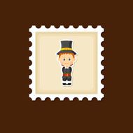 American Pilgrim children stamp Thanksgiving day N4