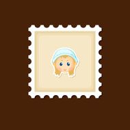 American Pilgrim children stamp Thanksgiving day N6