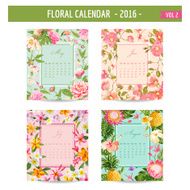 Floral Calendar 2016 with Vintage Flowers - May August N2