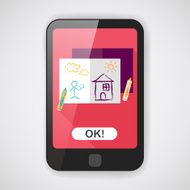 crayons flat icon with long shadow eps10 N11