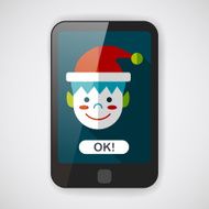 Christmas boy flat icon with long shadow eps10 N9