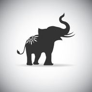 silhouette elephants with tattoo