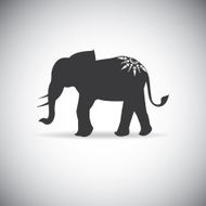 silhouette elephants with tattoo N2