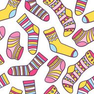 Vector seamless abstract pattern with socks N5